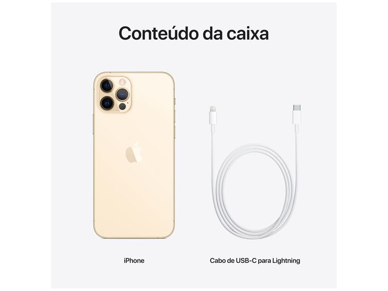 iPhone 12 Pro Apple 256GB Dourado 6,1” - Câm. Tripla 12MP iOS